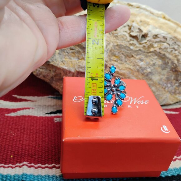 Carolyn Pollack American West Sleeping Beauty Turquoise Sterling Ring Size 9 - Picture 4 of 7